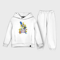 Детский костюм оверсайз Семейка Симпсонов в праздничных нарядах