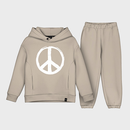 Детский костюм оверсайз Pacific white / Миндальный – фото 1