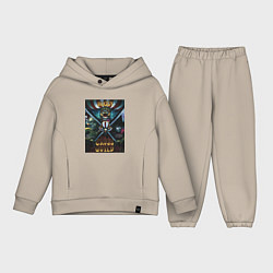 Детский костюм оверсайз Кроссгильдия Багги сама - One Piece, цвет: миндальный