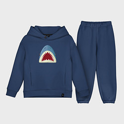 Детский костюм оверсайз Красивая акула, цвет: тёмно-синий