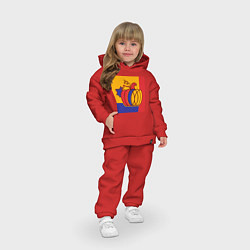 Детский костюм оверсайз Тыква трехцветная винтаж, цвет: красный — фото 2