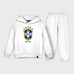 Детский костюм оверсайз Brasil CBF, цвет: белый