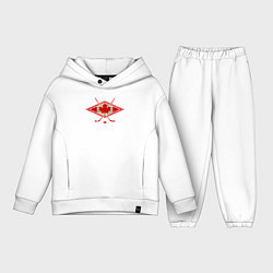 Детский костюм оверсайз Флаг Канады хоккей, цвет: белый