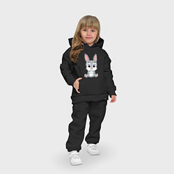 Детский костюм оверсайз Добрый зайчишка, цвет: черный — фото 2