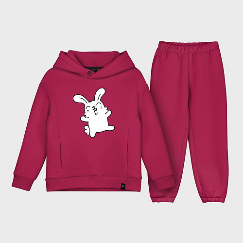 Детский костюм оверсайз Happy Bunny / Маджента – фото 1