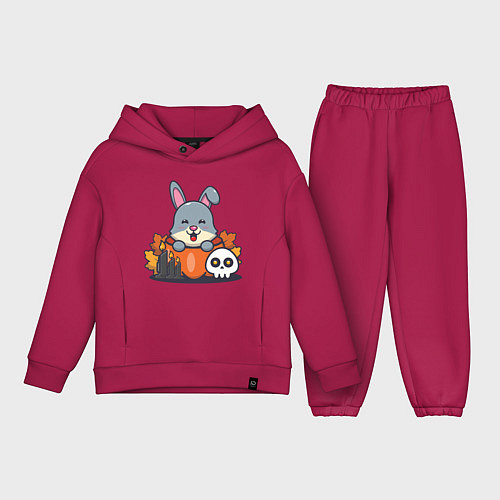 Детский костюм оверсайз Rabbit halloween / Маджента – фото 1