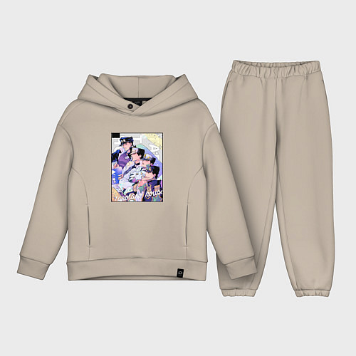 Детский костюм оверсайз Этапы жизни Джотаро- JoJO / Миндальный – фото 1