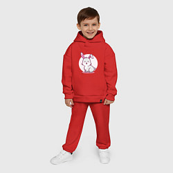 Детский костюм оверсайз Кролик милаш, цвет: красный — фото 2
