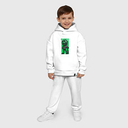 Детский костюм оверсайз Пёс бейсболист, цвет: белый — фото 2