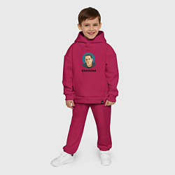 Детский костюм оверсайз Eminem поп-арт, цвет: маджента — фото 2