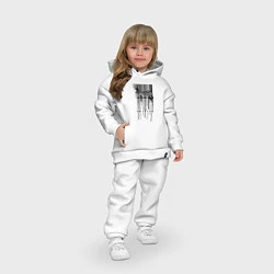 Детский костюм оверсайз Зебра - штрих код, цвет: белый — фото 2