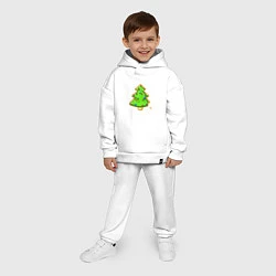 Детский костюм оверсайз Печенье елка, цвет: белый — фото 2
