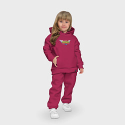 Детский костюм оверсайз Team Sonic racing - logo, цвет: маджента — фото 2