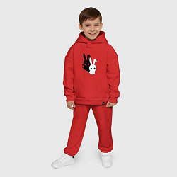 Детский костюм оверсайз Милый кролик - ангелочек или дьяволёнок?, цвет: красный — фото 2