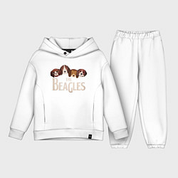 Детский костюм оверсайз The Beagles, цвет: белый
