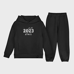 Детский костюм оверсайз Hello New Year 2023, цвет: черный
