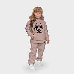 Детский костюм оверсайз Biological hazard, цвет: пыльно-розовый — фото 2
