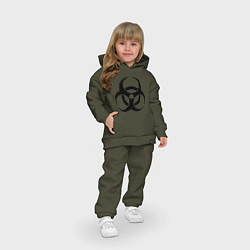 Детский костюм оверсайз Biological hazard, цвет: хаки — фото 2