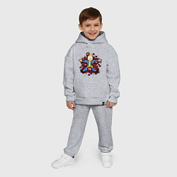 Детский костюм оверсайз Vault boy caps, цвет: меланж — фото 2