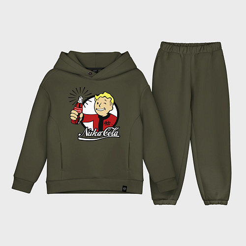 Детский костюм оверсайз Vault boy - nuka cola / Хаки – фото 1