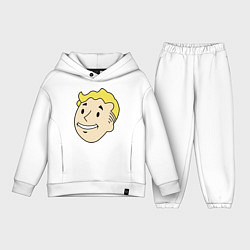 Детский костюм оверсайз Vault boy head, цвет: белый