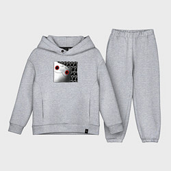 Детский костюм оверсайз Мрачный кот задаётся вопросом, цвет: меланж