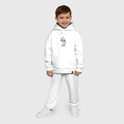 Детский костюм оверсайз Кролик нарисованный, цвет: белый — фото 2