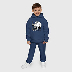 Детский костюм оверсайз Chef skull, цвет: тёмно-синий — фото 2