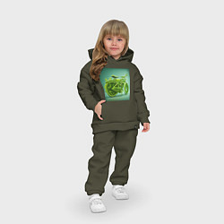 Детский костюм оверсайз Зелёное движение, цвет: хаки — фото 2