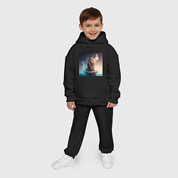 Детский костюм оверсайз Путешествие во времени, цвет: черный — фото 2