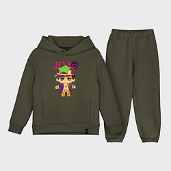 Детский костюм оверсайз Little Jotaro Cujo - JoJo Bizarre Adventure, цвет: хаки