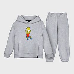 Детский костюм оверсайз Барт прыгает, цвет: меланж