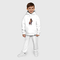 Детский костюм оверсайз Отец вместе с сыном, цвет: белый — фото 2