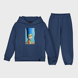 Детский костюм оверсайз Юная Мардж Симпсон - нейросеть, цвет: тёмно-синий