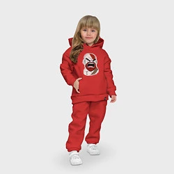 Детский костюм оверсайз Яростный мультяшный Кратос, цвет: красный — фото 2