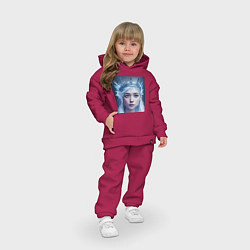 Детский костюм оверсайз Снежная леди, цвет: маджента — фото 2