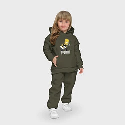 Детский костюм оверсайз Offspring Барт Симпсон рокер, цвет: хаки — фото 2