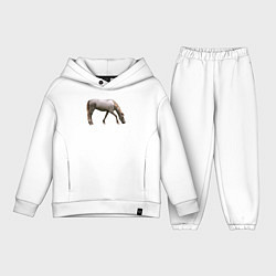 Детский костюм оверсайз Креольская лошадь, цвет: белый