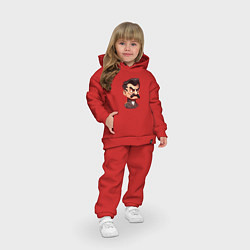 Детский костюм оверсайз Сталин мультяшный, цвет: красный — фото 2