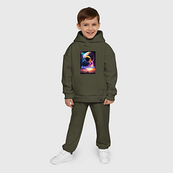 Детский костюм оверсайз Астронавт и марсоход, цвет: хаки — фото 2