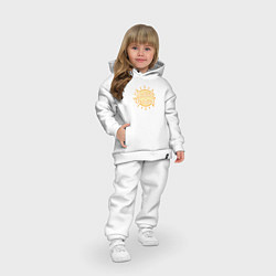 Детский костюм оверсайз Radiate positivity, цвет: белый — фото 2