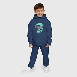 Детский костюм оверсайз Котик астронавт, цвет: тёмно-синий — фото 2