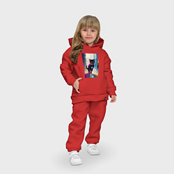 Детский костюм оверсайз Милая кисуля на районе - Манхэттен, цвет: красный — фото 2