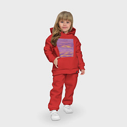 Детский костюм оверсайз Сиреневое море, цвет: красный — фото 2