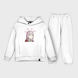 Детский костюм оверсайз Mini Zero two, цвет: белый