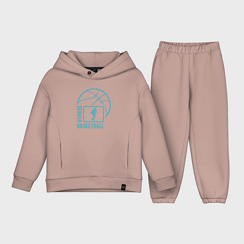 Детский костюм оверсайз Denver basket / Пыльно-розовый – фото 1