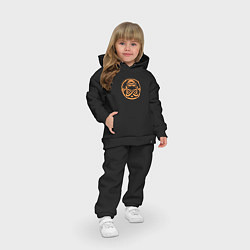 Детский костюм оверсайз Ence logo, цвет: черный — фото 2