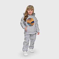 Детский костюм оверсайз Пейзаж в стиле Густава Климта, абстракция, цвет: меланж — фото 2