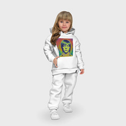 Детский костюм оверсайз Brian Jones Digital Glitch Art, цвет: белый — фото 2