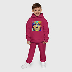 Детский костюм оверсайз Brian Jones Digital Portret, цвет: маджента — фото 2